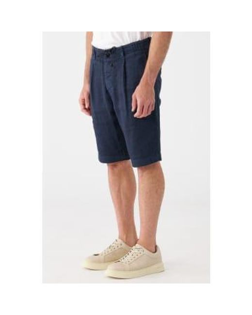 Transit Blue Stretch Linen Shorts Extra Small / for men