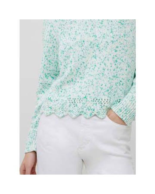 French Connection Green Nevanna Hem Detail Sweater-jelly Bean-78wad Xs(uk6-8)