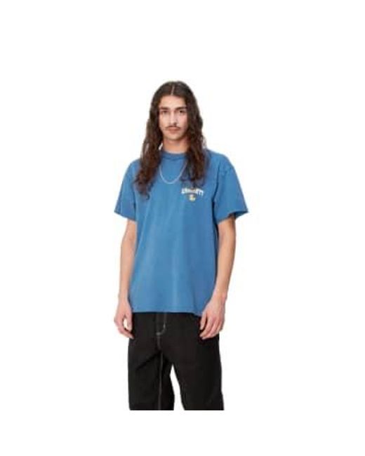 Camiseta Ss Duckin Acapulco Garment Dyed di Carhartt in Blue da Uomo