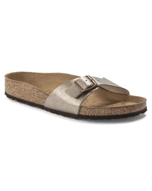 Birkenstock Graceful Taupe 1020632 Narrow Fit Madrid Birko Flower Sandalias in Brown | Lyst