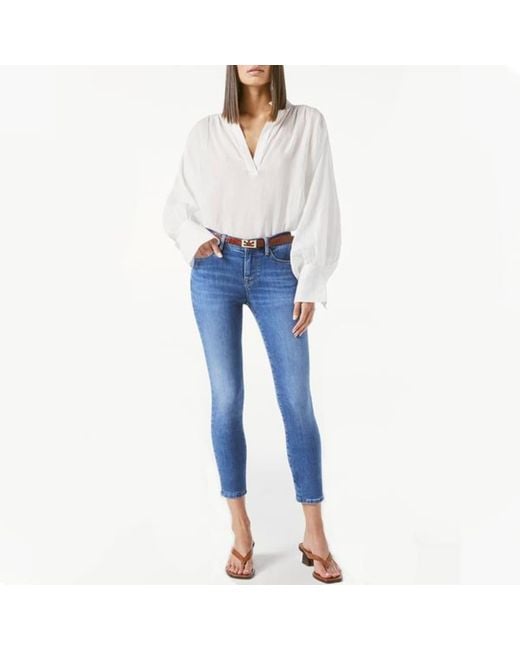 FRAME Blue Le Skinny De Jeanne Crop Maiden-Jeans