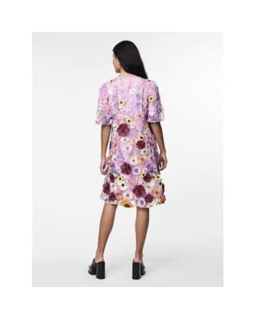 Y.A.S Red | Flowering Ss Dress Lavender S