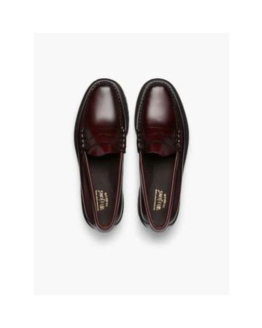 Weejuns 90S Larson Penny Loafers Wine Leather di G.H.BASS in Brown da Uomo