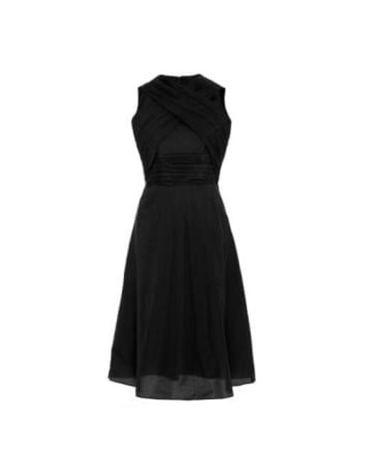 Carven Black Nwot Cross-front Flare Dress 36