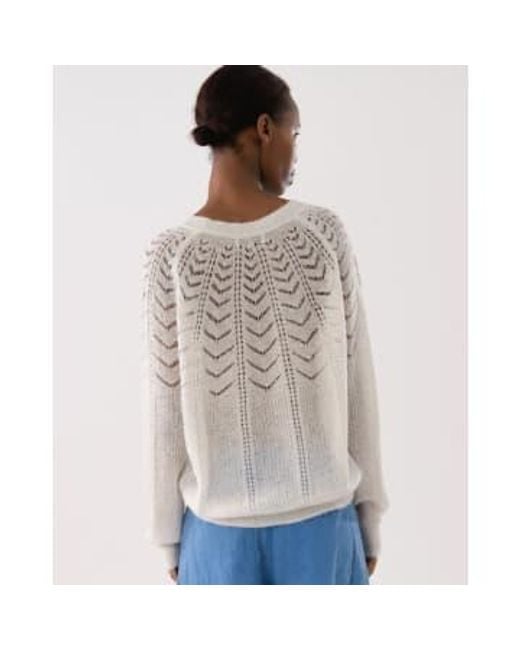 Billy Knit Jumper Creme di Lolly's Laundry in Gray