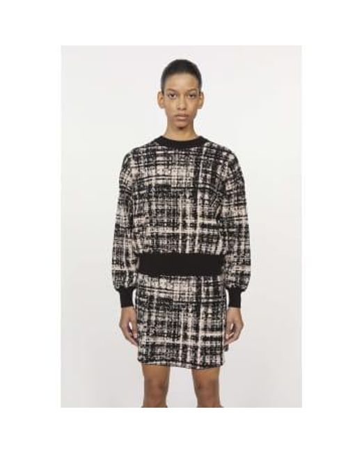 Rodebjer Black Fiore Check Sweater Blush