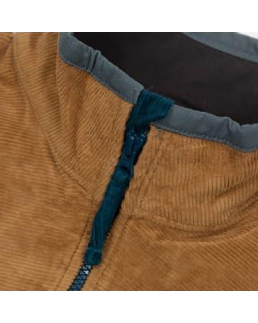 Kavu Throwshirt flex corduroy fleece in gelb & blau in Blue für Herren