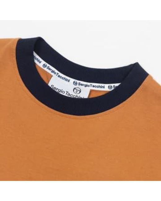 Camiseta supermac en blanco y marrón Sergio Tacchini de hombre de color Orange