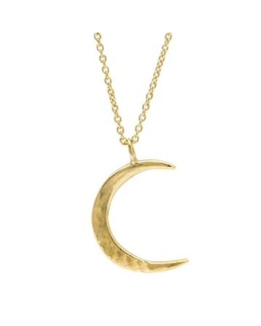 Posh Totty Designs Metallic Crescent Moon Necklace Sterling