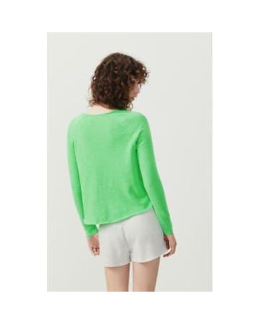 American Vintage Green Fluorescent Parakeet Sonoma Long Sleeved S T Shirt S