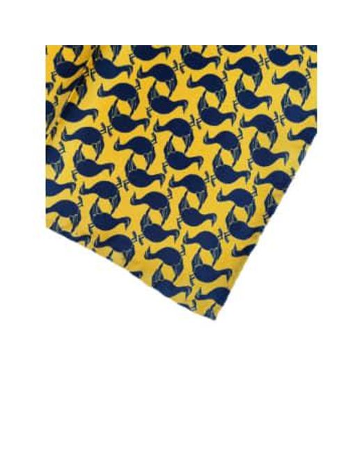 Fresh Yellow Duck Silk Pocket Square One Size for men