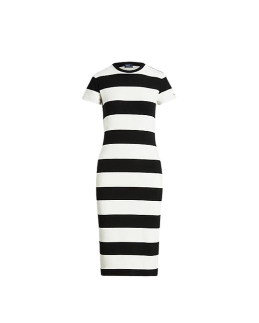 Ralph Lauren Black Striped T Shirt Dress