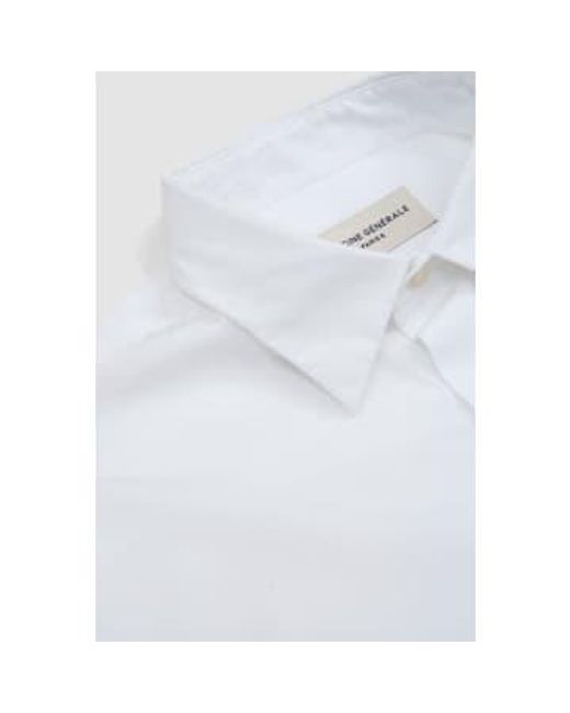 Officine Generale Eloi shirt cotton poplin weiß in White für Herren