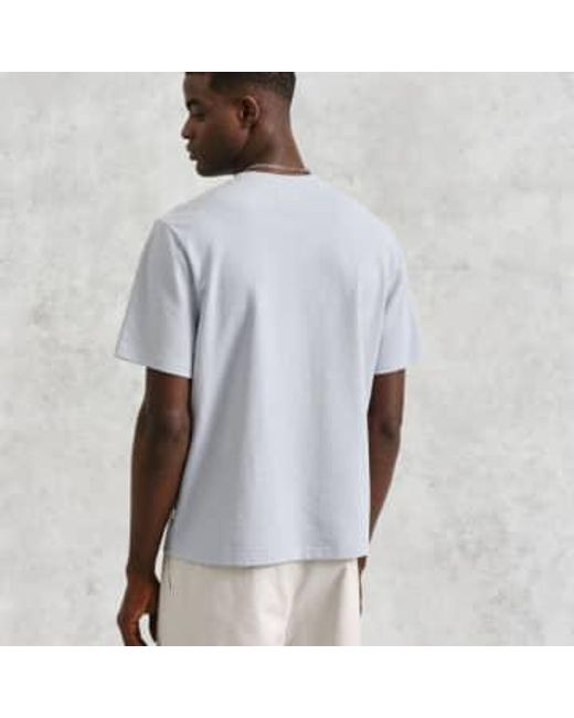 Wax London White Dean T Shirt Textured Organic Cotton S for men