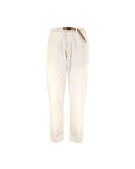 White Sand Natural Greg Cotton Cream Trousers 48 for men