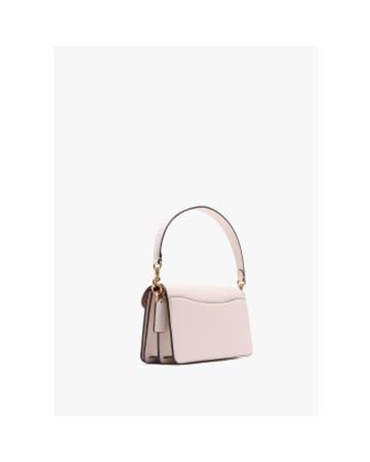 Tabby 26 Chalk Leather Shoulder Bag di COACH in Pink