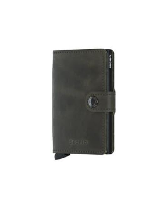 Secrid Green Mini Wallet Vintage Black for men