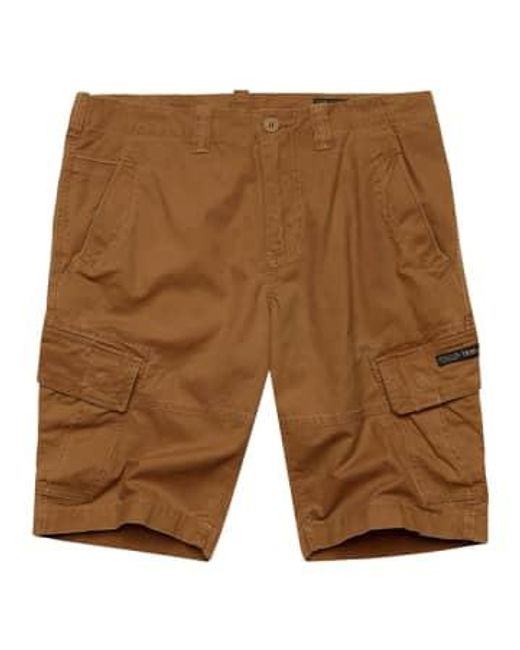 Superdry Brown Vintage Core Cargo Shorts Tobacco 30 for men