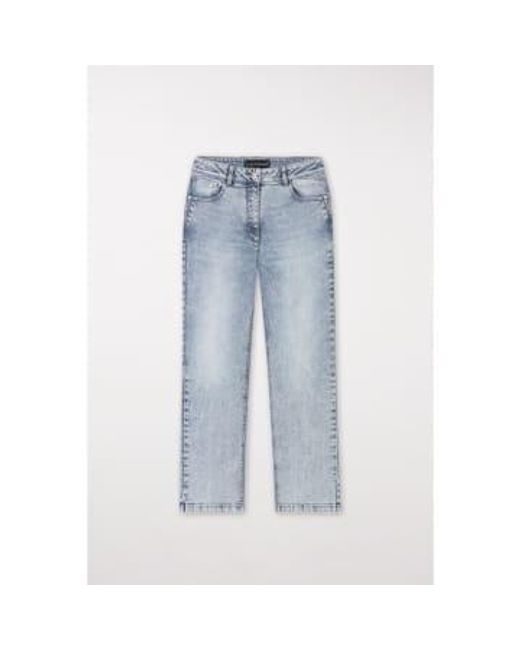 Luisa Cerano Blue Sportive Crop Jeans Size: 12, Col: 14