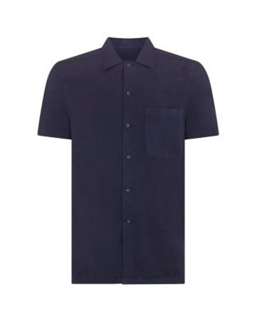 Remus Uomo Blue Paolo Tapered Short Sleeve Shirt for men
