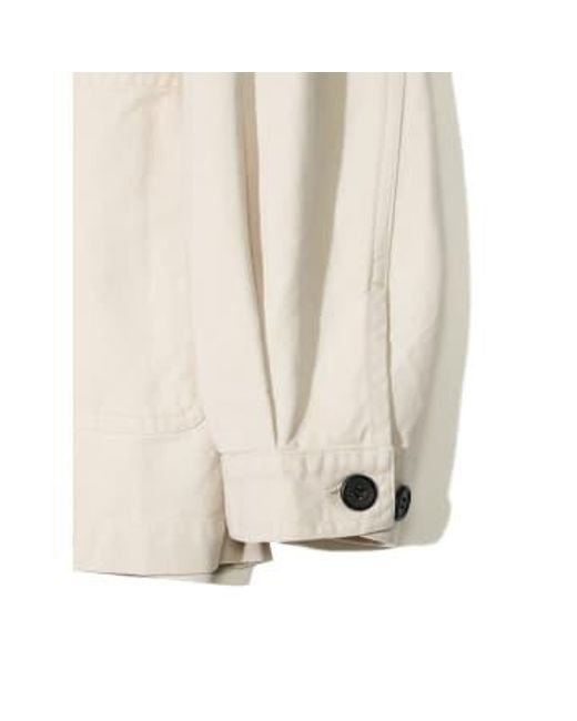 PARTIMENTO Natural Vintage Washed French Work Jacket In Ivory Medium for men