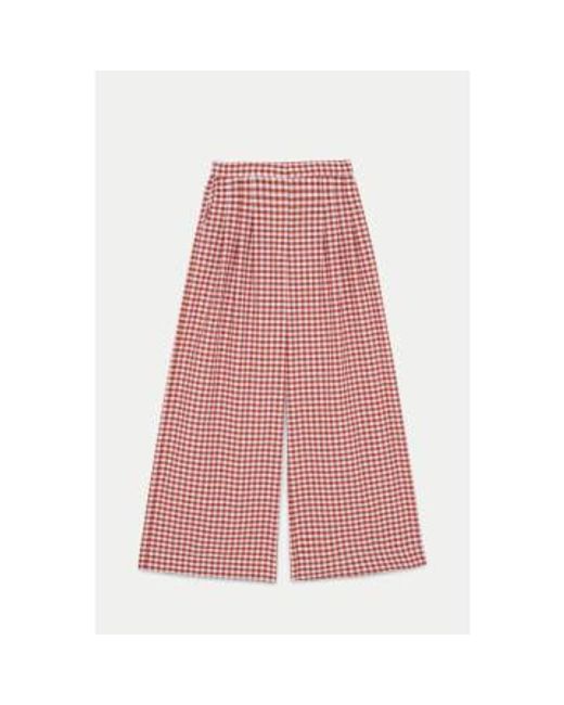 Ottod'Ame Red Check Trousers
