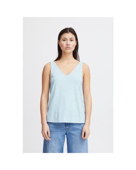 Rebel v neck top-cashmere -2018961 Ichi en coloris Blue