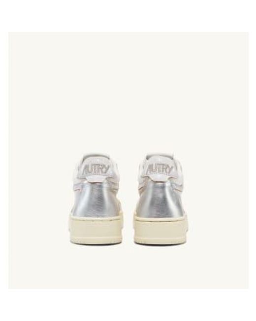 Autry White Open Mid Shoes Leather