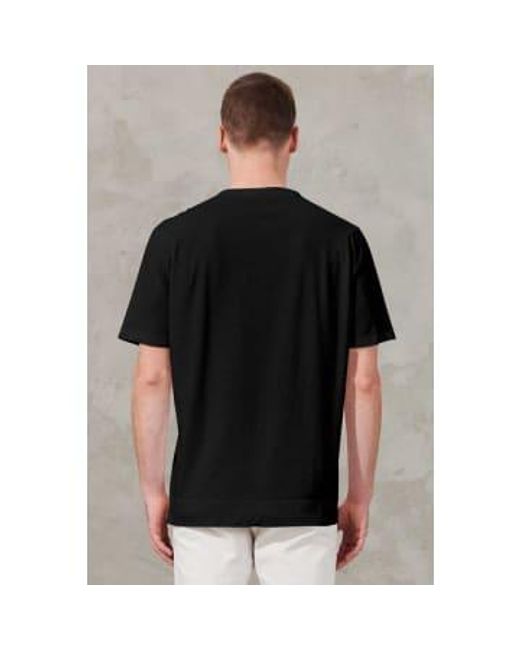 Transit Black Loose Fit Cotton T-shirt for men