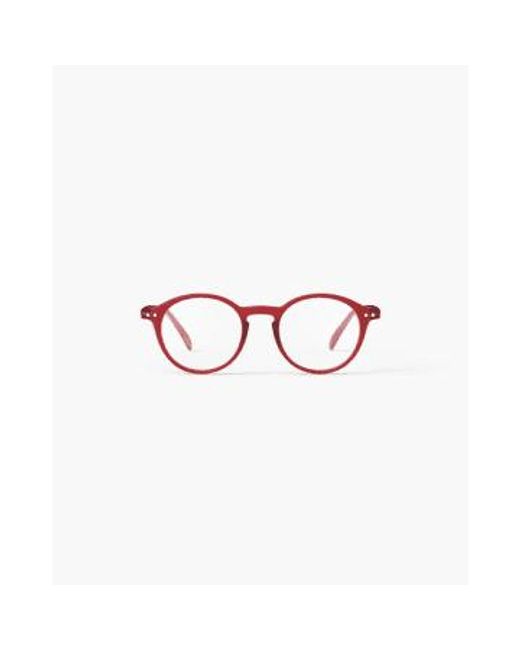 Shape D Reading Glasses di Izipizi in Red