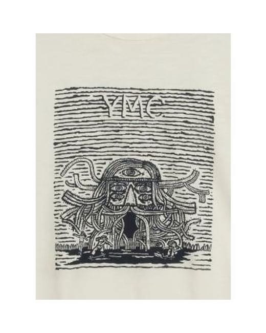 YMC White Mystery Machine T-shirt for men