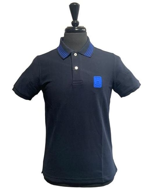 Psycho Bunny Blue Shane Fashion Polo Shirt for men