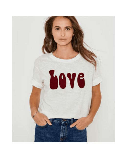 Five Jeans Love Ecru T-shirt in White | Lyst