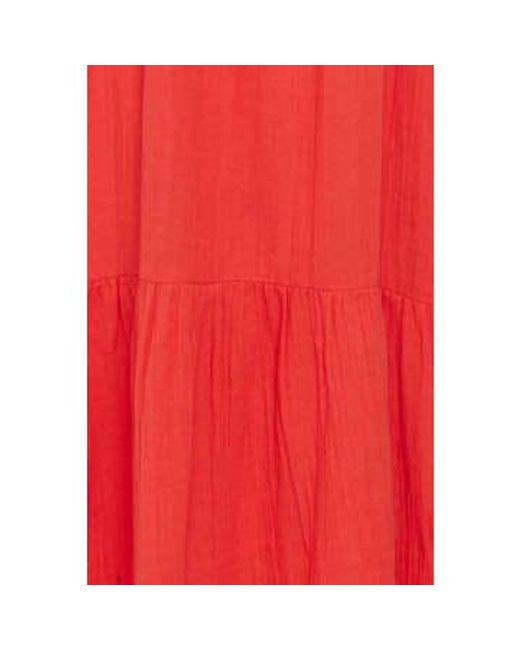 Robe foxa maxi Ichi en coloris Red
