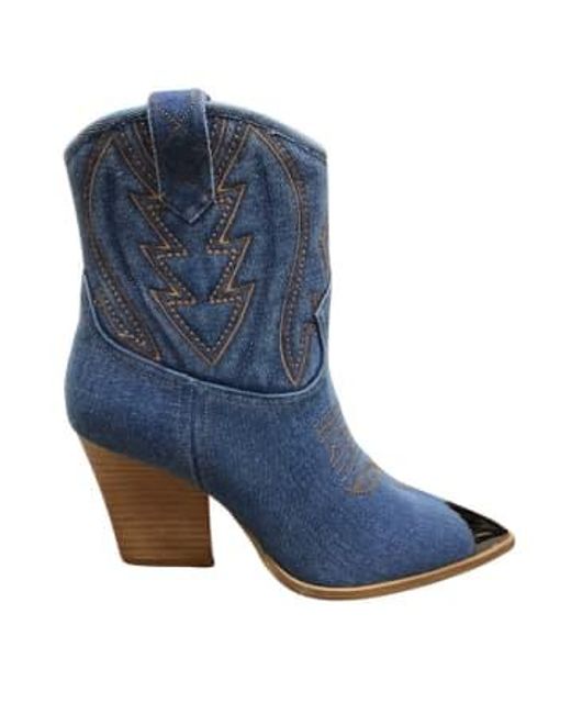 Gambels Cowboy Boot di Lola Cruz in Blue