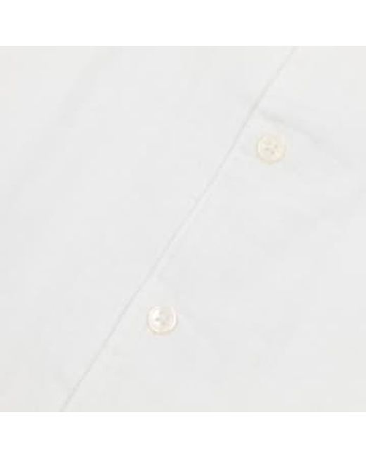 Only & Sons White Resort Linen Short Sleeve Shirt for men