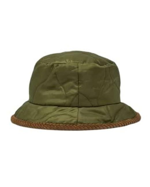 Cableami Military Quilted Bucket Hat Green for men