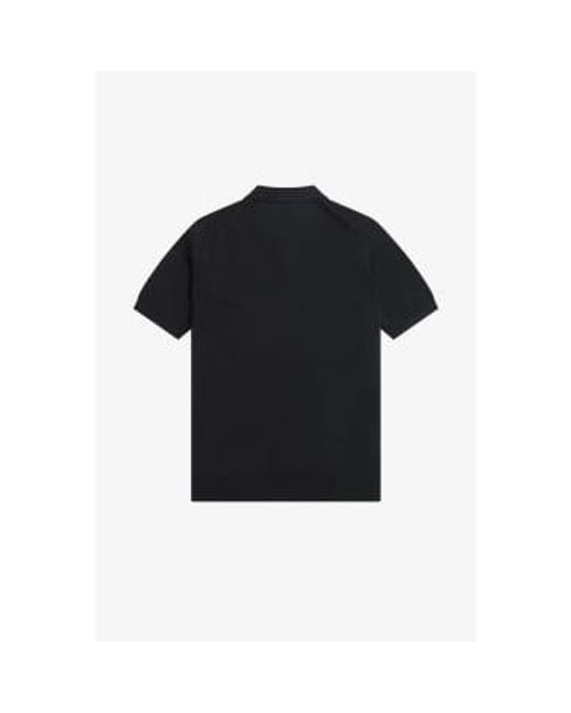 Chemise tricotée classique Fred Perry pour homme en coloris Black
