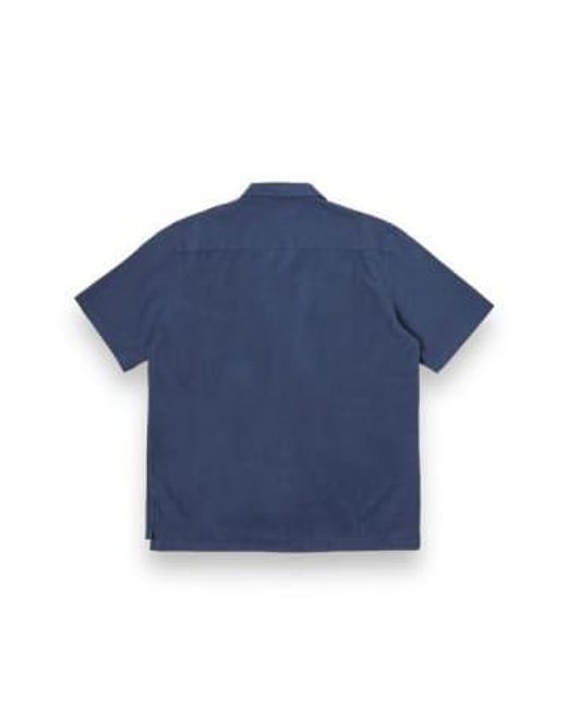 Universal Works Blue Camp Ii Shirt 30269 Gardenia Lycot for men
