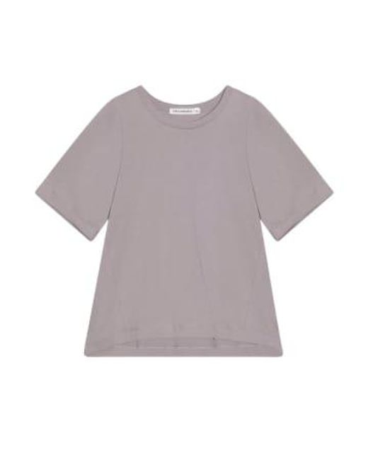 Cashmere Fashion Purple Lareida Cotton Shirt Mac Circular Neckline