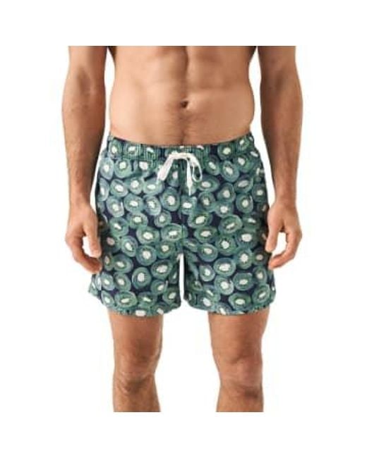 Eton of Sweden Kiwi Print Swimming Shorts 10001126627 in Green für Herren