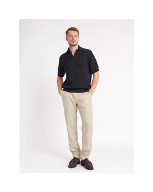 Oliver Spencer Black Short Sleeve Penhale Polo Shirt for men