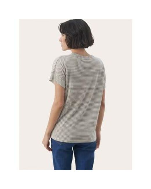 Part Two Natural Emelie T -shirt Vetive Stripes S