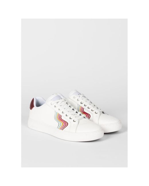 Paul Smith Lapin Embroidery Stitch Trainers Size: 4, Col: White for men