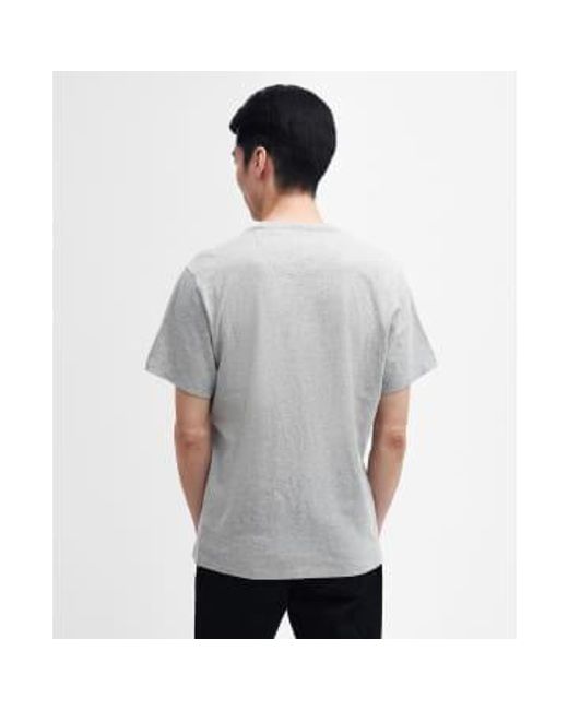 Barbour Gray International Mount T-shirt Marl S for men