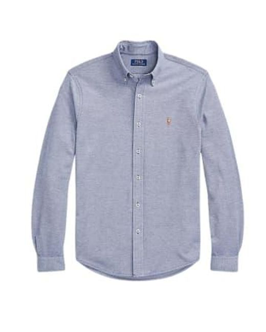 Ls Oxford Knit Shirt di Ralph Lauren in Blue da Uomo