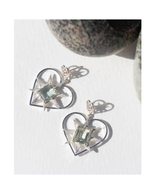 Zoe & Morgan Metallic Shining Heart Earrings