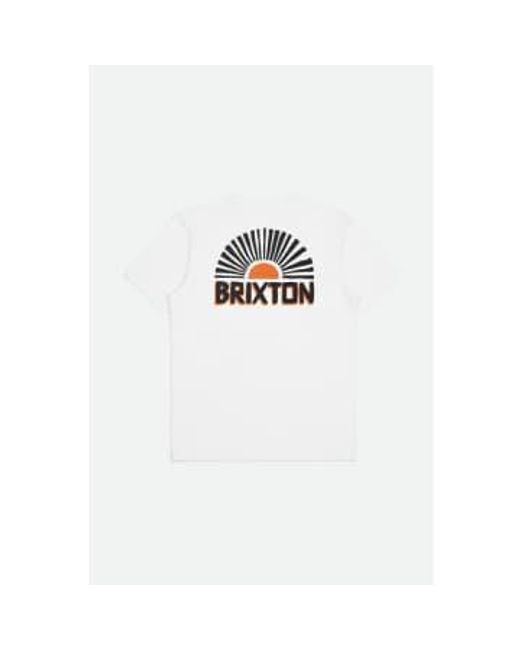 T-shirt vue juste en blanc Brixton pour homme en coloris White