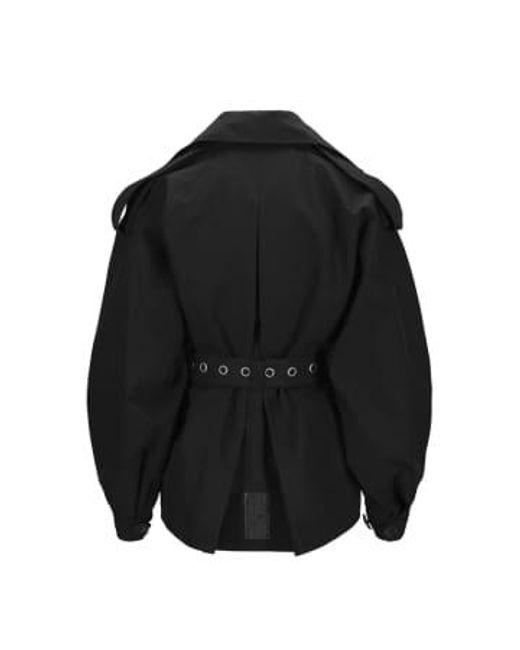 BRGN Black Duskregn Short Trench Coat M / New Female