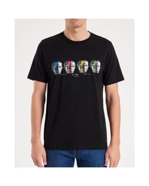 PS by Paul Smith Black Ps Faces T-shirt M for men